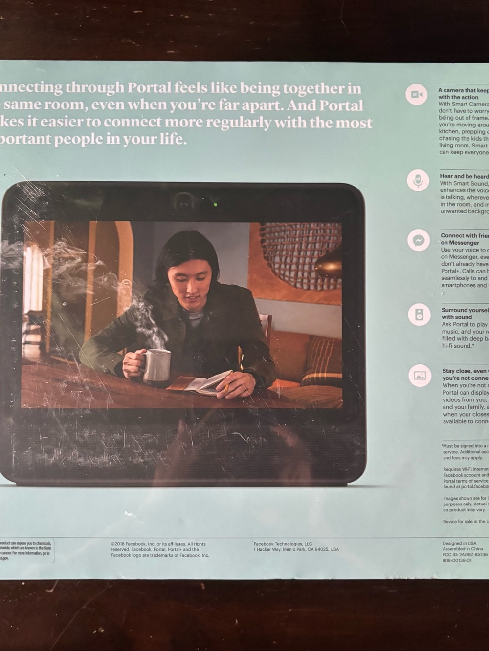 1st Gen. Portal from Facebook Smart Video Display - Light Teal - Picture 2 of 5
